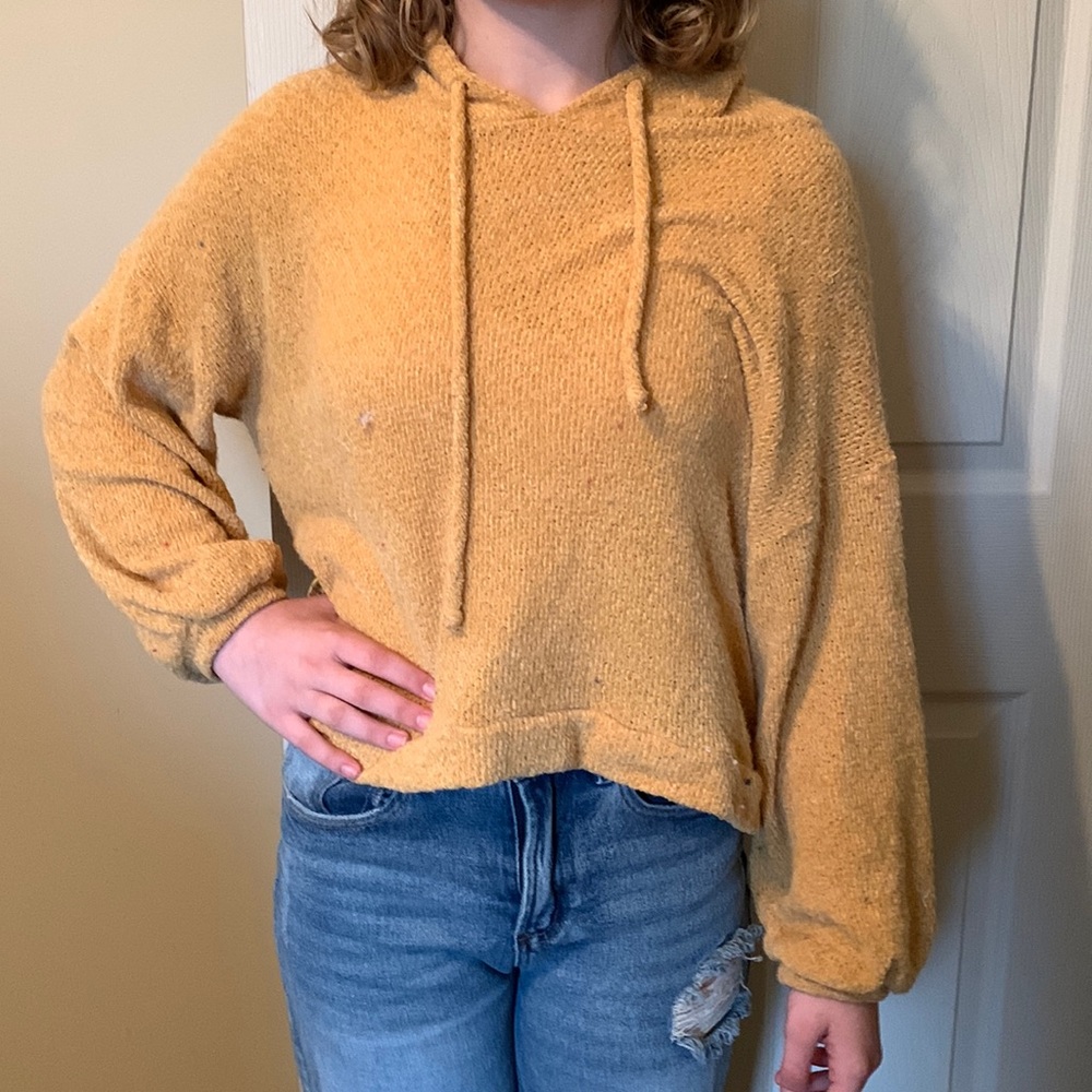 Knit hoodie